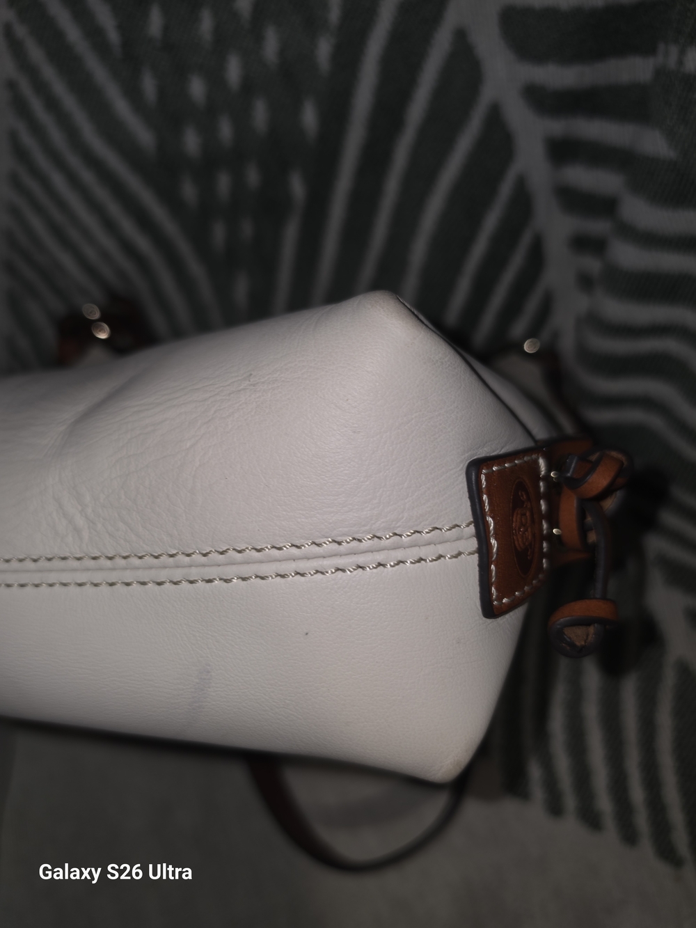 Dooney & Bourke Cream Crossbody with Brown Trim - Picture 8 of 12